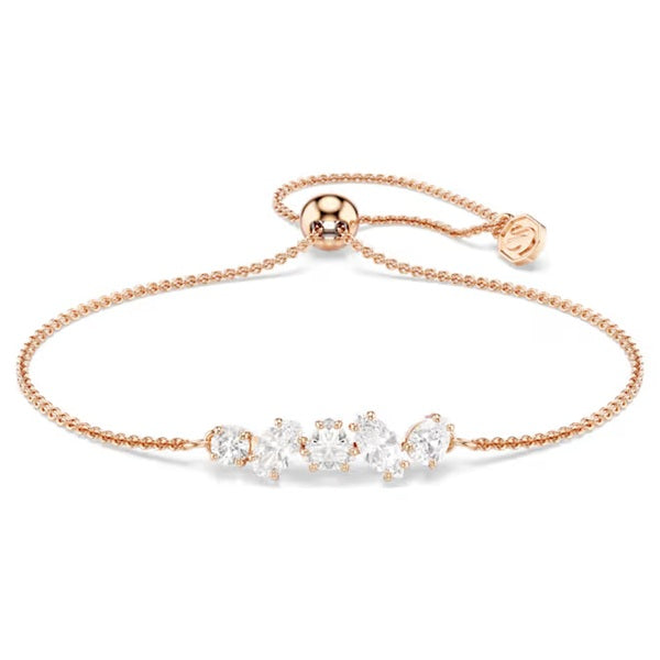 Swarovski Mesmera bracelet Mixed cuts, White, 18K rose gold finish 5764801