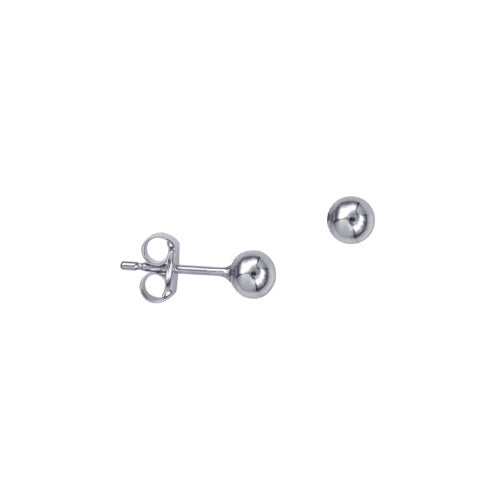 Sterling Silver 4mm Heavy Ball Studs