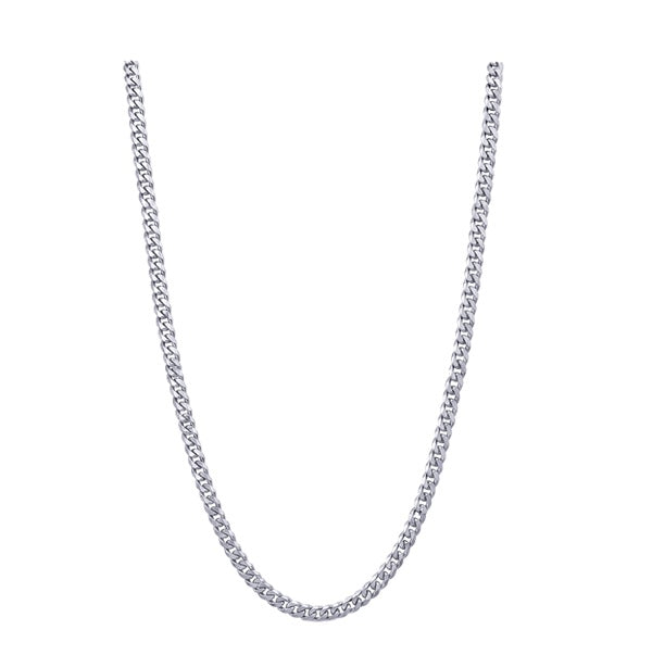 Sterling Silver Diamond Cut Curb Chain 45CM