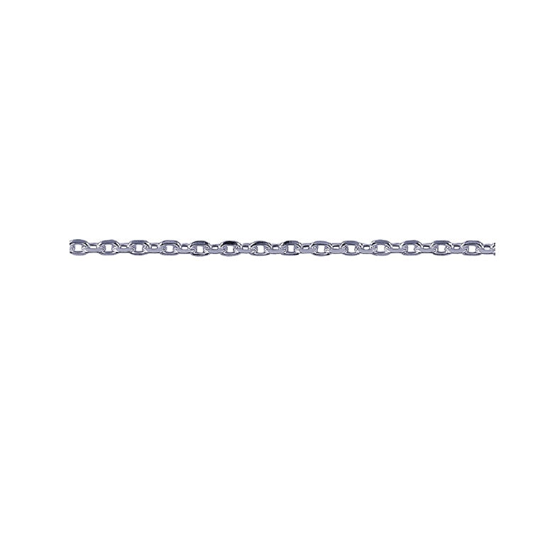 Sterling Silver Diamond-Cut Cable Chain Necklace – 45cm