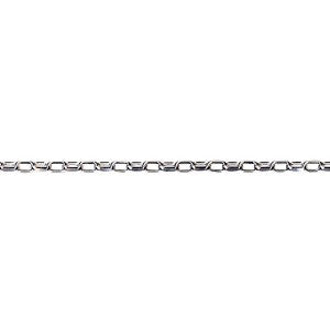 Sterling Silver Oval Belcher Chain Necklace – 45cm