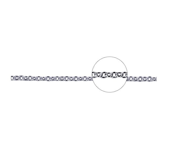 Sterling Silver Cable Chain Necklace – 40cm