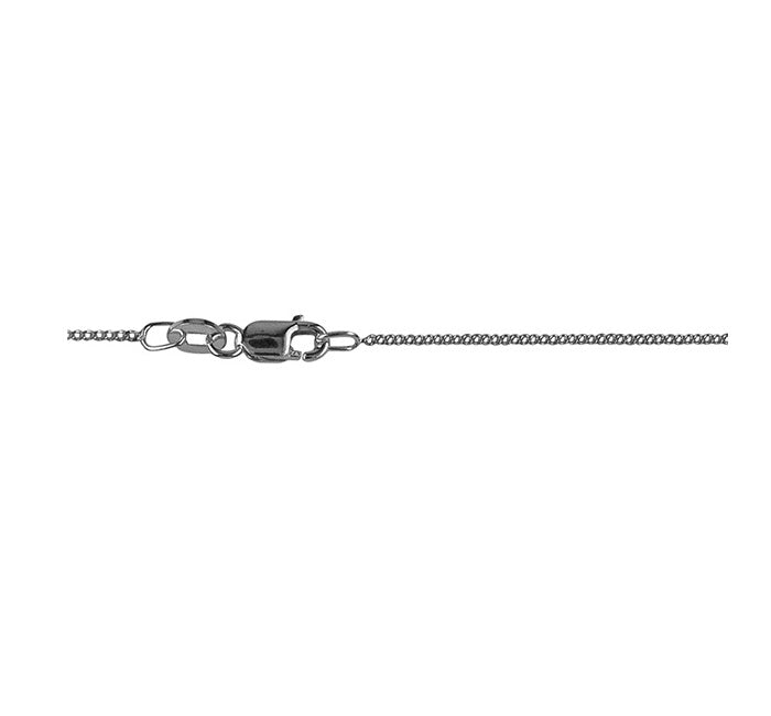 Sterling Silver Diamond-Cut Curb Chain Necklace – 40+5cm
