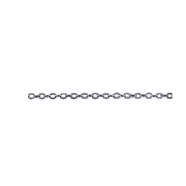 Sterling Silver Hammered Trace Chain Necklace – 55cm