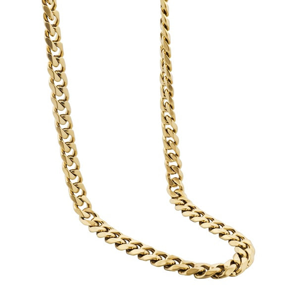 Cudworth Ion Plated 18k Gold Brushed Stainless Steel Neck Chain