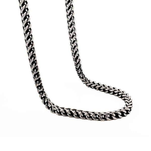 Cudworth Stainless Steel IP Black 6mm Thick Curb Link Box Neck 55cm Chain